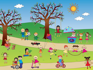 Obraz na płótnie Canvas Children Park