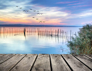 Fototapeta na wymiar el lago azul