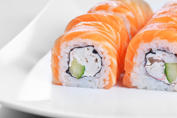 sushi with salmon