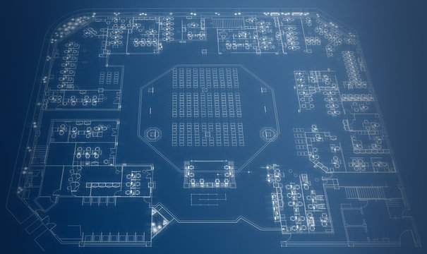 Architecture Floor plan background blueprint style