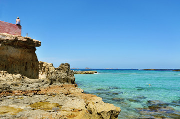 Cala Conta beach in Sant Josep, Ibiza Island, Spain