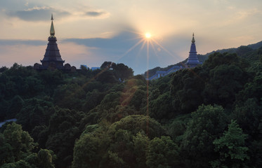 The temple on top of the mountain, Thailand