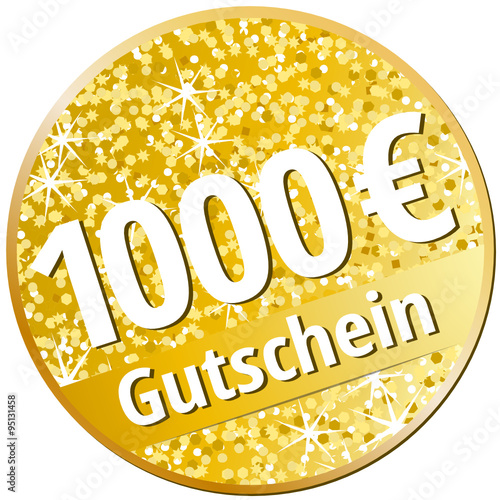 &ldquo;1000 Euro Gutschein&rdquo; Imágenes de archivo y vectores libres de derechos