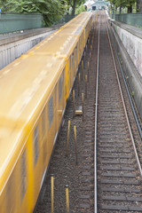 Yellow Subway Train in Berlin
