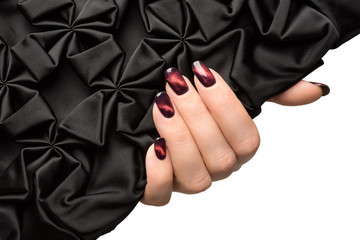 Beautiful woman's nails with nice stylish manicure.