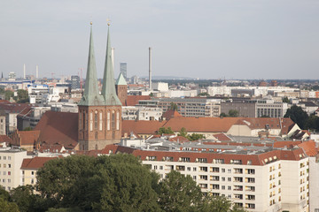 Cityscape of Berlin with Nokolakirche Church