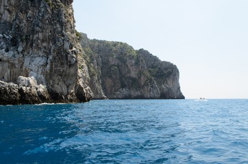 Crag cliff of Capo Palinuro in Cilento coast, Campania