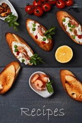 shrimps and mussels snacks