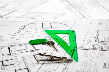 Architect plans construction project drawing, the cost of building a house

