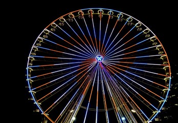 big ferris wheel with night time, in Essen, Germania