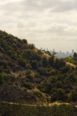 Fototapeta na wymiar Mountains Los Angeles Skyline