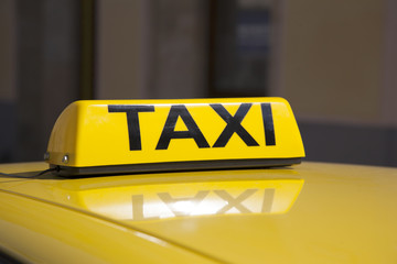 Yellow Taxi Sign