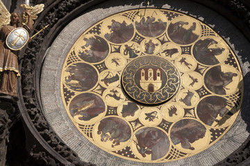 Fototapeta na wymiar Astronomical Clock in Old Town Square; Prague