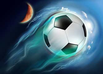 soccer ball globe travel in space