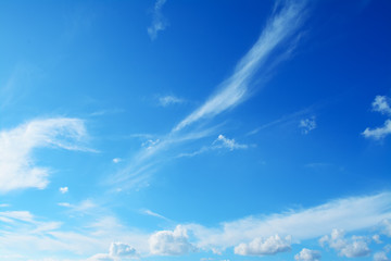 Naklejka na ściany i meble white clouds and blue sky