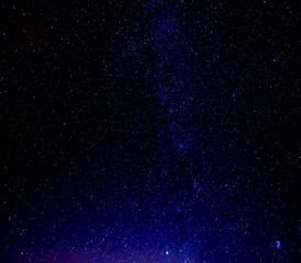 real starry nightsky with milky way