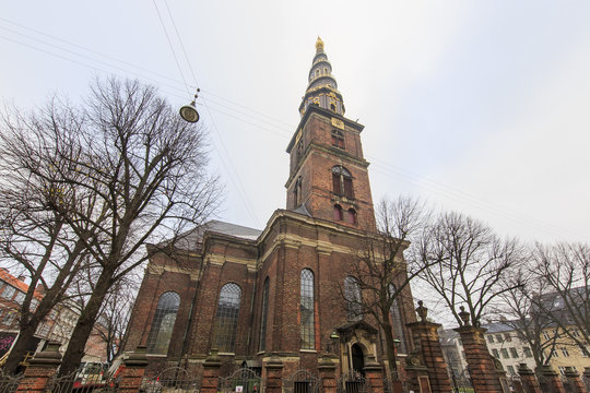 Traveling in the famous Vor Frelser Kirke, Copenhagen