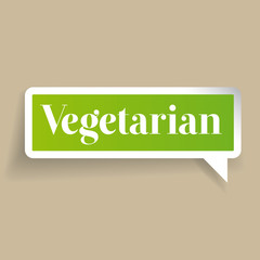 Vegetarian vector speech bubble