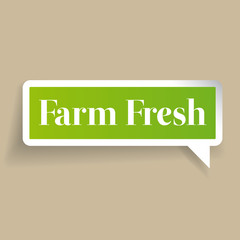 Farm fresh vector label