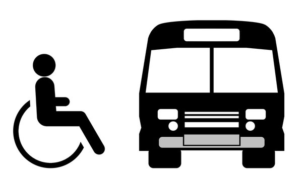 Bus et une personne handicapée