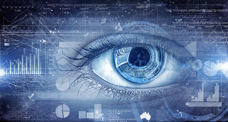 Eye scanning. Concept image. Concept image