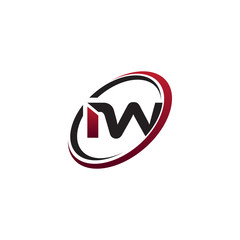 Modern Initial Logo Circle IW