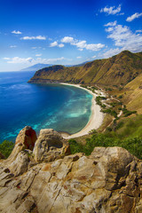 Exotic beach and deep blue sea in East Timor