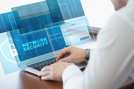 Business, technology, internet and networking concept. Young bus