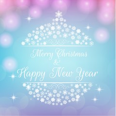 Merry christmas and happy new year background poster