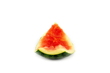 Halt watermelon on white background