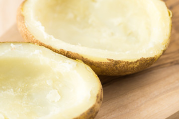 Baked potato skin.