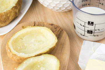 Baked potato skin.