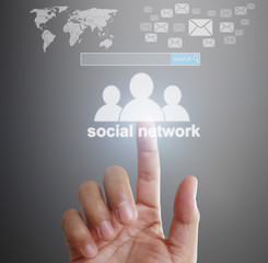 virtual icon of social network