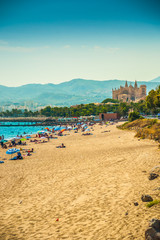 View of the beach of Palma de Mallorca - 95146698