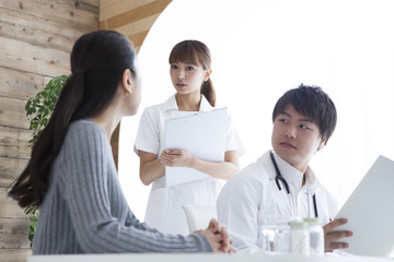 Fototapeta premium Women undergoing medical examination at a hospital