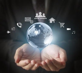 virtual icon of social network