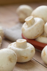 Raw White Mushrooms
