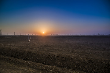 Sunset in Iraqi desert