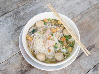 Thai noodle soup, famous food northern style