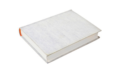 Old hardcover book, isolated on white background
