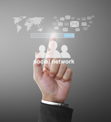 Obraz premium virtual icon of social network