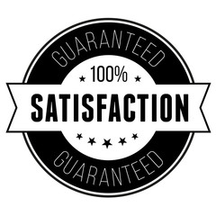 Fototapeta na wymiar Black 100% satisfaction badge