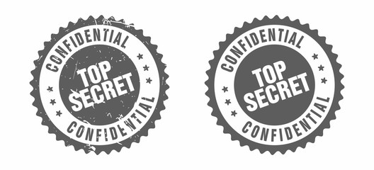 Vector Top Secret Confidential Classified stamp