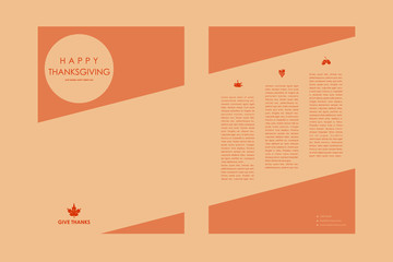 Set of brochure, poster design templates in autumn style