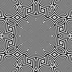 Black and White Abstract Striped Background. Vector Illustration