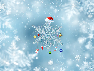 Snowflake Hanging Christmas Ornament