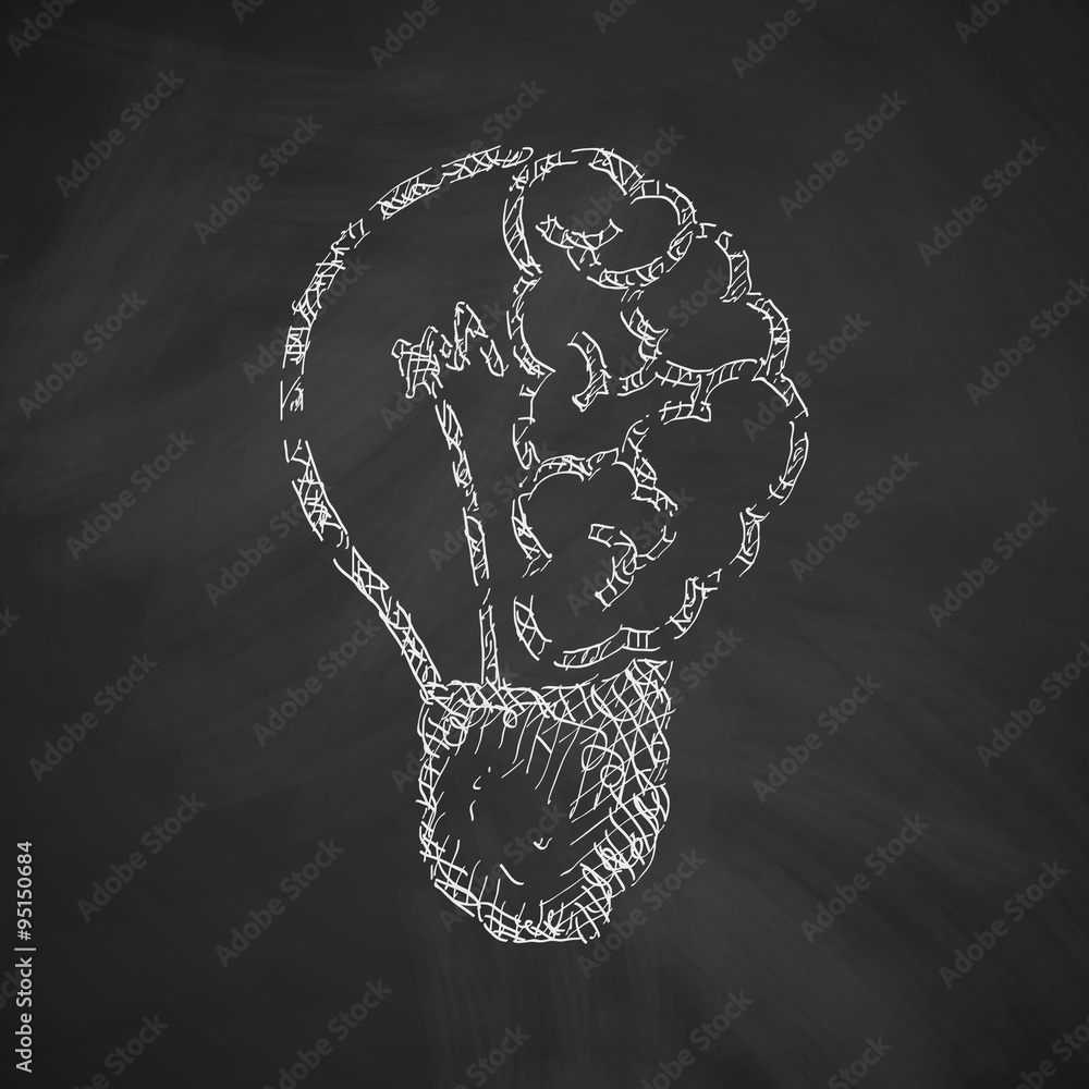 Sticker lightbulb icon