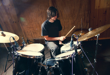 Fototapeta premium Rock and roll drummer