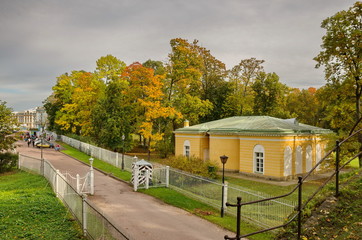View from the Bridge Small Caprices  in the Alexander Park, Tsarskoye Selo, Saint-Petersburg,...