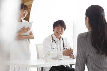 Nurse, doctor, patient, clinic